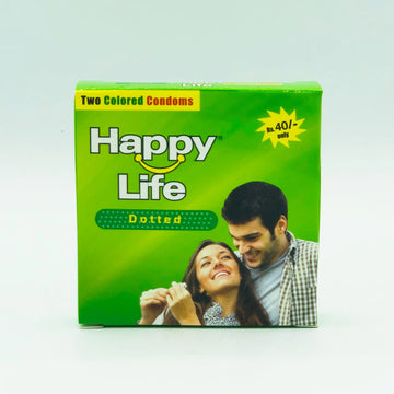 Happy Life Dotted Two Colored Condoms 2’s