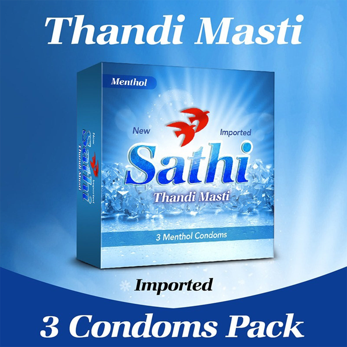 New Sathi Menthol (Thandi Masti) imported Condom (With Private Packing 🔞)