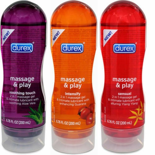 Durex Play Massage 2-In-1 Intimate Lube & Massage Gel, Aloe Vera, 200ml