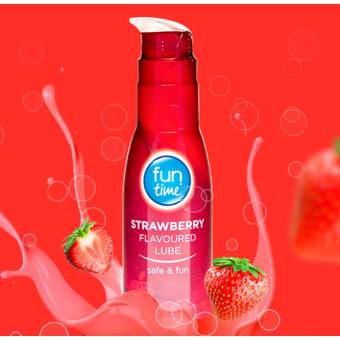 Funtime Strawberry flavored Lube Water Based Lubricant - 75ml