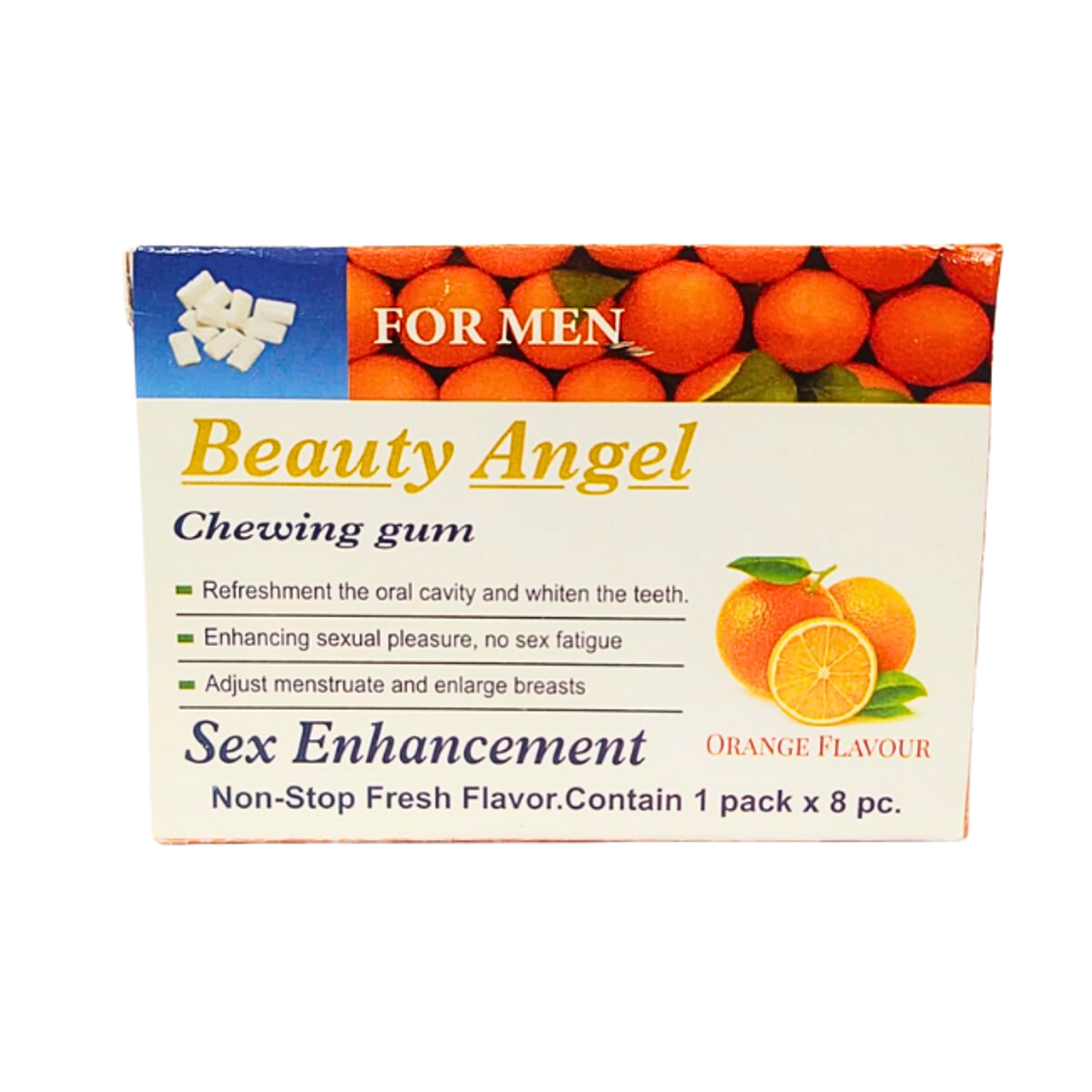 Beauty Angel Chewing Gum Sex Enhancement for men - Orange flavour