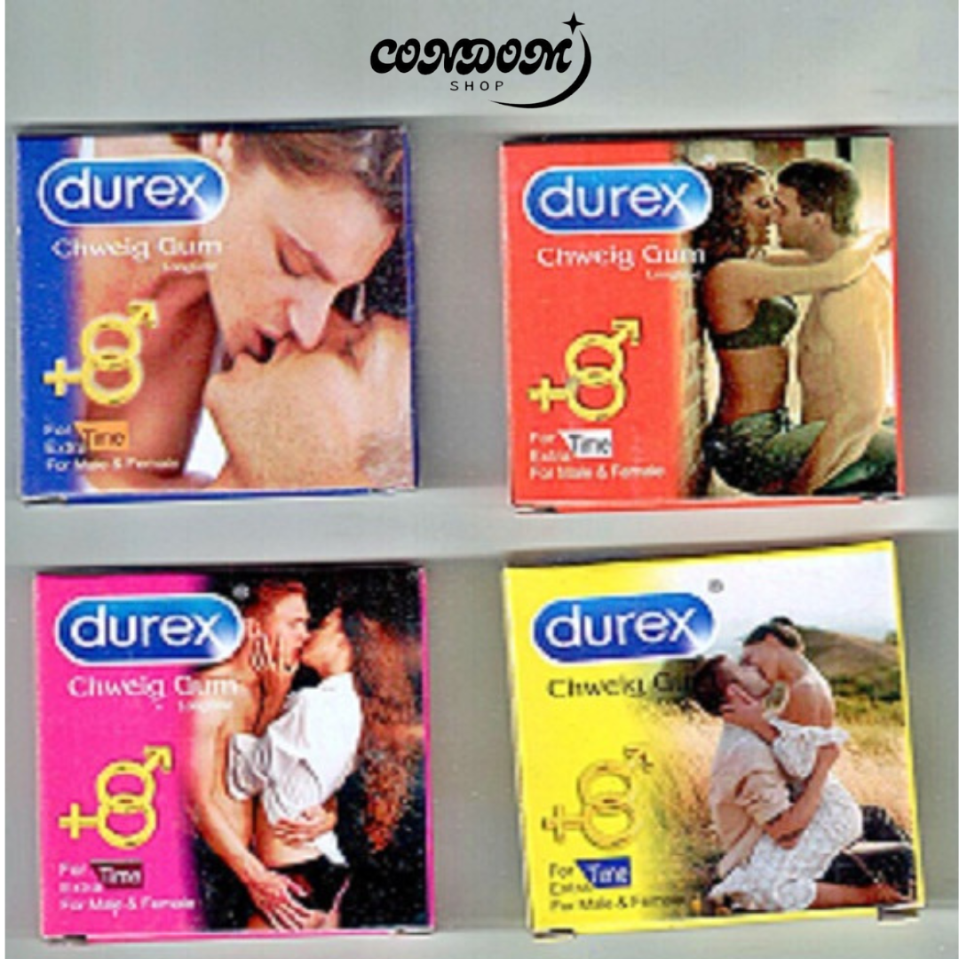 Durex Chewing Gum & Bubblegum longtime Mint Flavoured for male & female - 4 GUM