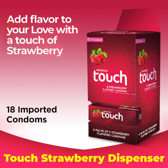 Touch -Pack of 18- Strawberry Condom Dispenser